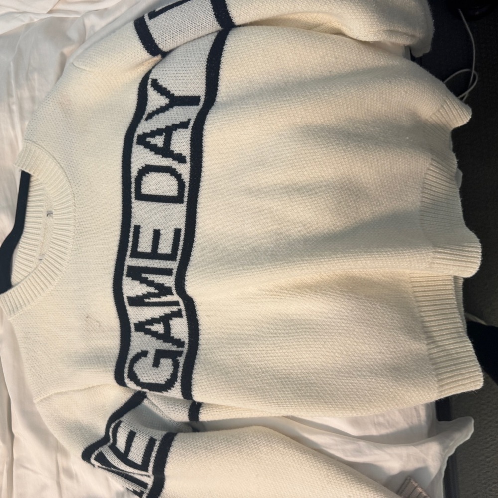 Game Day White Sweater